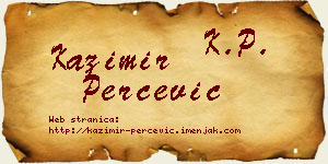 Kazimir Perčević vizit kartica